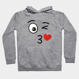 Face Throwing a Kiss Hoodie